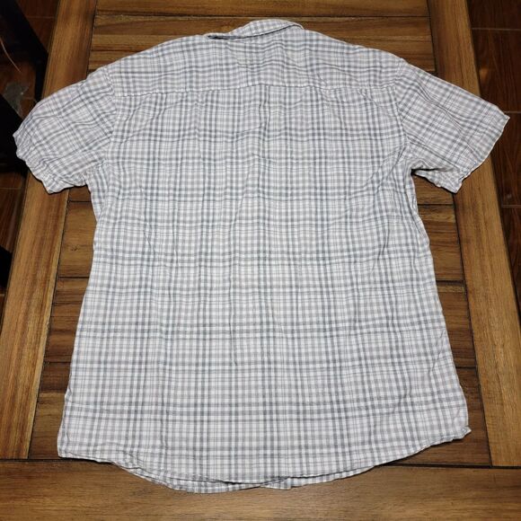 Marc Ecko Cut & Sew SS Grey & White Squares Full Button Shirt - Size 2XL - Picture 4 of 6